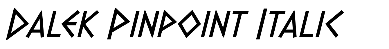 Dalek Pinpoint Italic